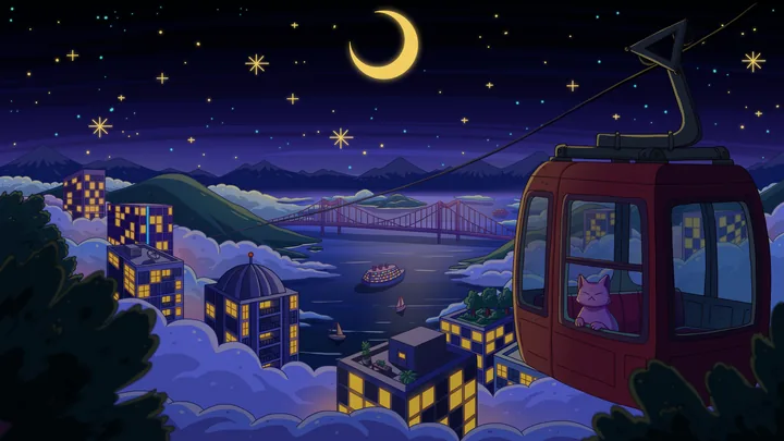 City Nights 3 wallpaper by Purrple Cat