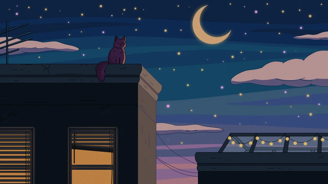 City Nights, widescreen artwork by Purrple Cat