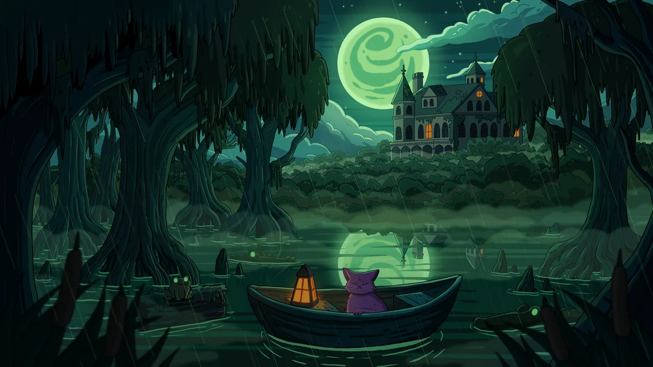 Cypress Manor, widescreen artwork by Purrple Cat