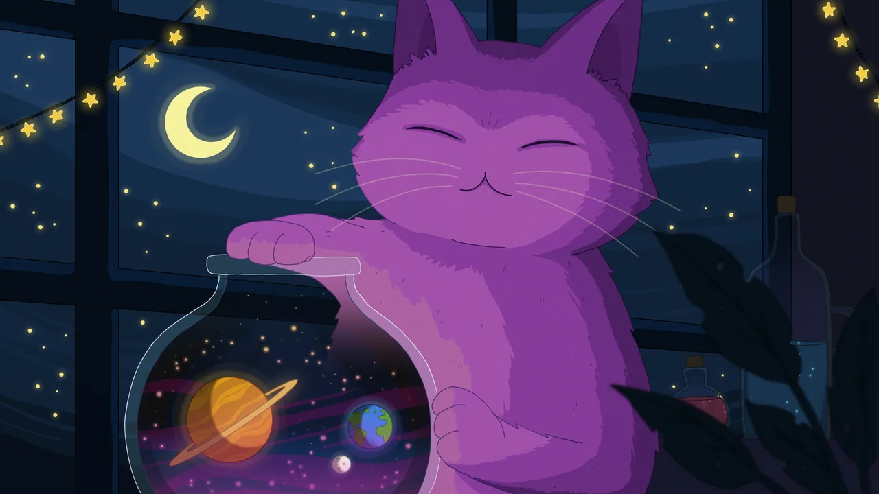 Multiverse, widescreen artwork by Purrple Cat