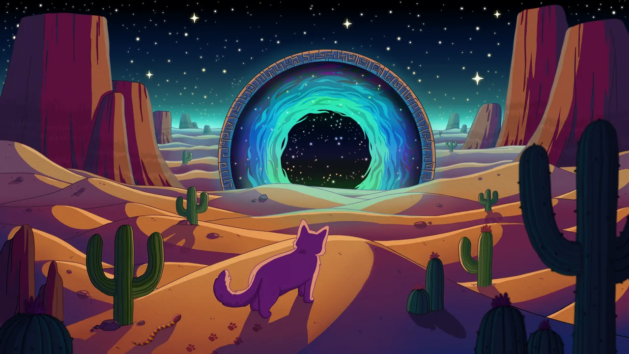 Sands of Time, widescreen artwork by Purrple Cat