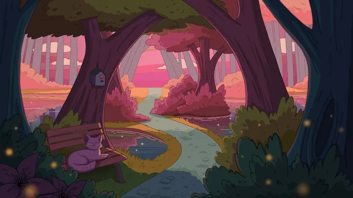 Tranquil Trails wallpaper by Purrple Cat